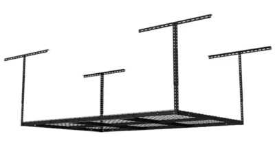 FlexiMounts Adjustable Height Overhead Ceiling Mount Garage Rack in Black (72 in. W x 48 in. D)  (151) GR46B-E