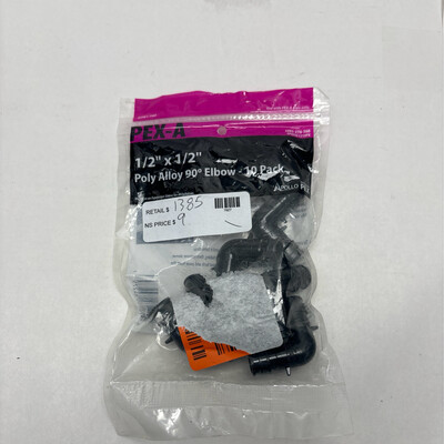 Apollo 1/2 in. Poly-Alloy PEX-A Expansion Barb 90 Elbow (10-Pack) EPXPAE1210PK