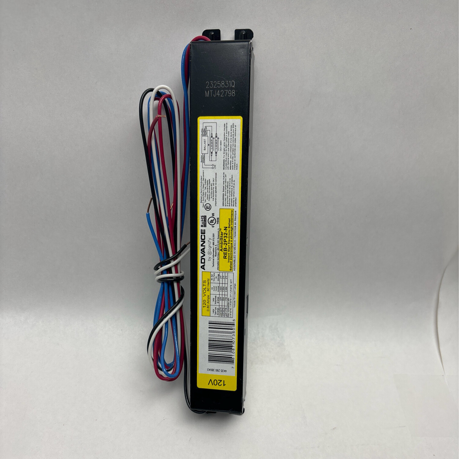 Phillips AmbiStar 32W (F32T8) 1 or 2 Lamp 4 ft T8 120-Volt Instant Start Residential Electronic Fluorescent Replacement Ballast 520411