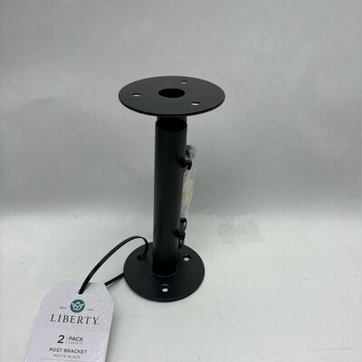 Libery 6 in. Matte Black Steel Post Style Decorative Shelf Bracket (2-Pack) S43788C-FB-U