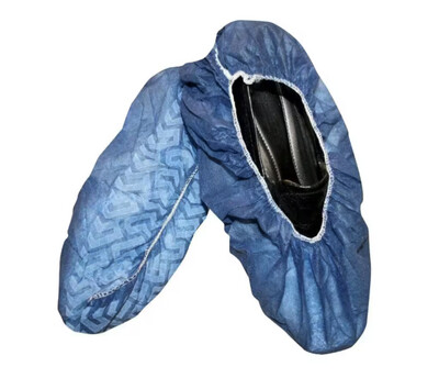 Polypropylene Non-Skid Blue Shoe Covers Size Large (100 Pair per Box) HDSC40L