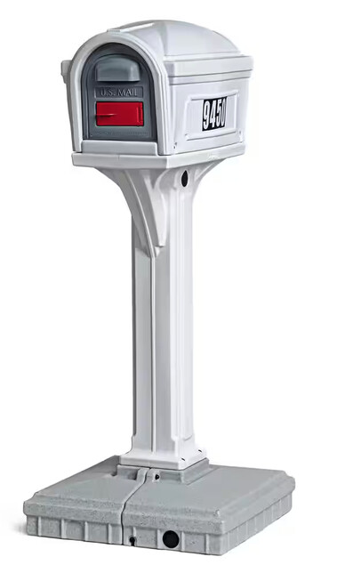 Simplay3 Dig-Free Easy Up White Classic Mailbox 420020-05