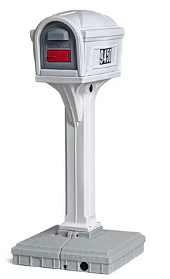 Simplay3 Dig-Free Easy Up White Classic Mailbox 420020-05