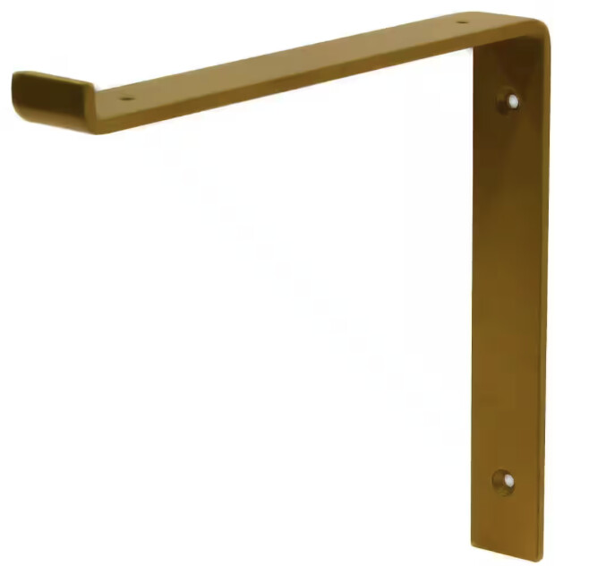 Crates &amp; Pallets Crates &amp; Pallets 12 in. Gold Steel Shelf Bracket For Wood Shelving 69108
