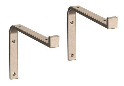 Liberty 8.27 in. Nickel Steel Wraparound Decorative Shelf Bracket (2-Pack) S43394C-NIC-U