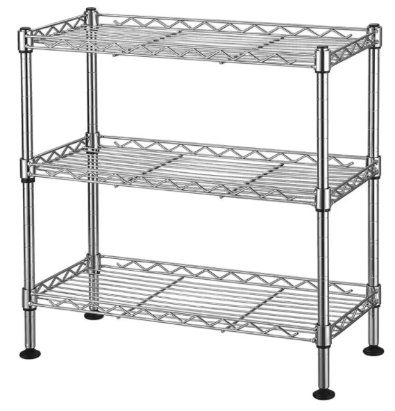 Winado Modern Silver Wire Shelf (17.72 in. D x 7.87 in. W) 302589548684