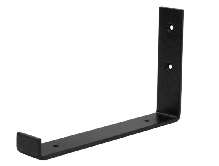 Crates &amp; Pallets 10 in. Black J Steel Shelf Bracket 69121