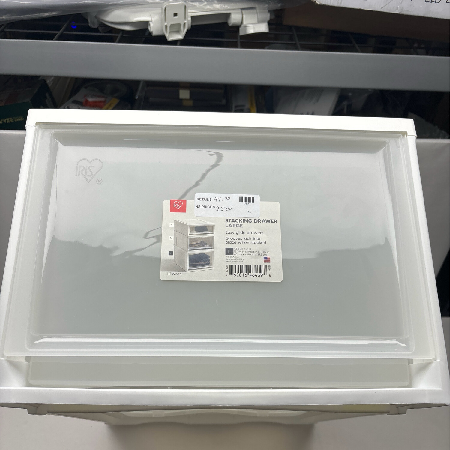 IRIS 15.75 in. x 11.5 in. White Deep Box Chest Drawer 129772