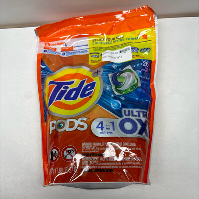 Tide Pods Ultra Oxi Liquid Detergent Pacs, 26 Count