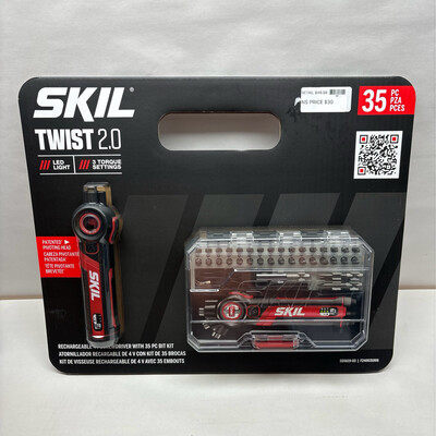 SKIL 4V Rechargeable Screwdriver With 35-Piece Bit Kit