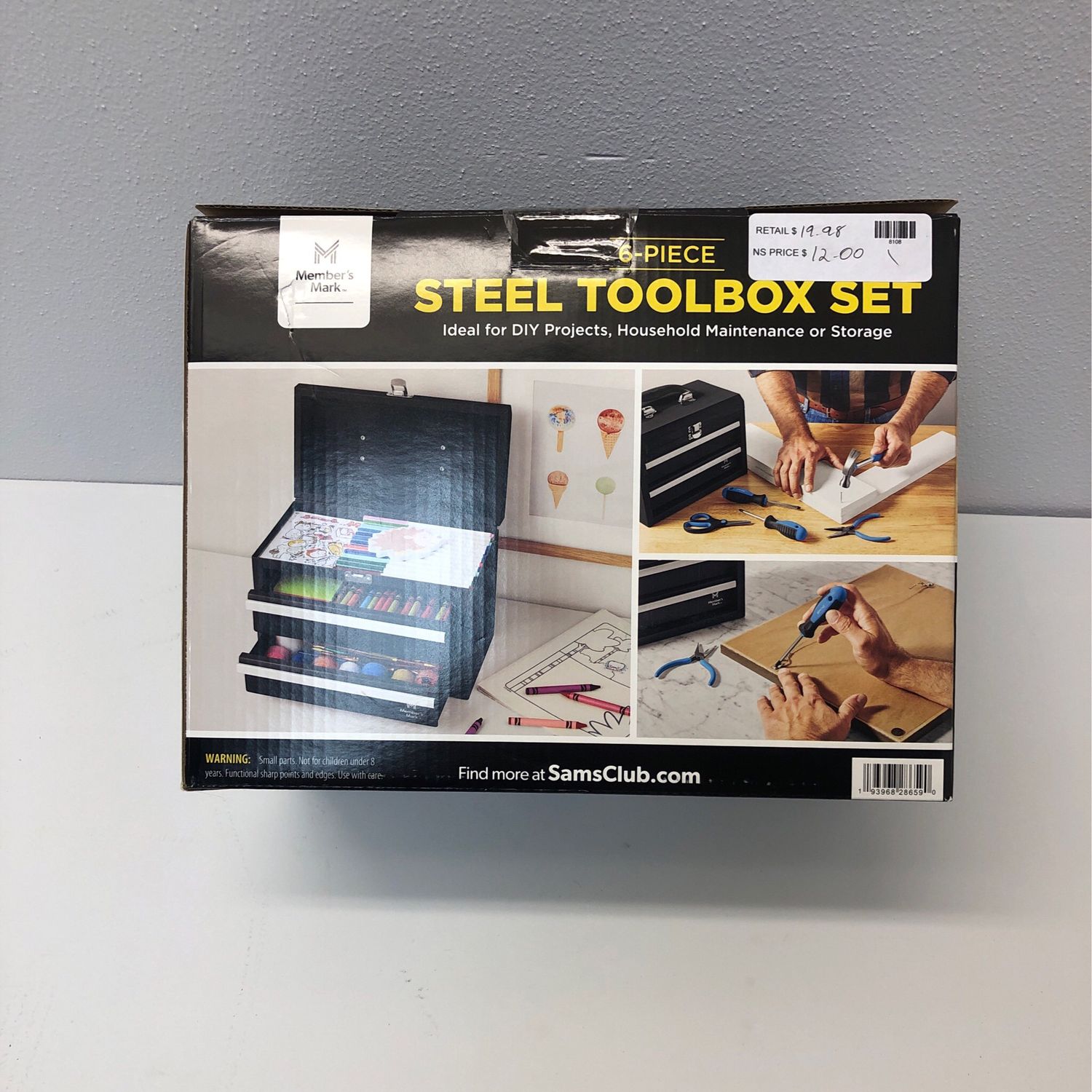 Member&#39;s Mark 11&quot; Toolbox With 5-Piece Tool Set, Black 990330971