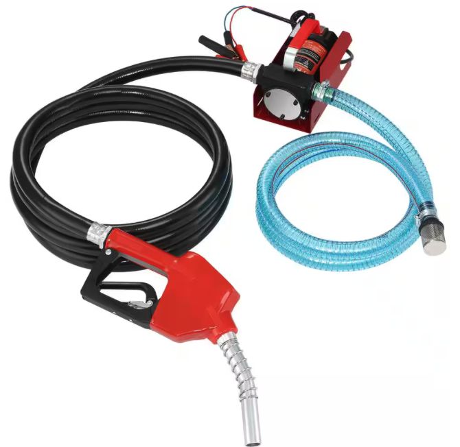 Vevor Diesel Fuel Transfer Pump Kit 10 GPM PET Self-Priming Electric Oil Extractor Pump with Automatic Shut-off Nozzle Hose C11GPM12V14HPKS06V1