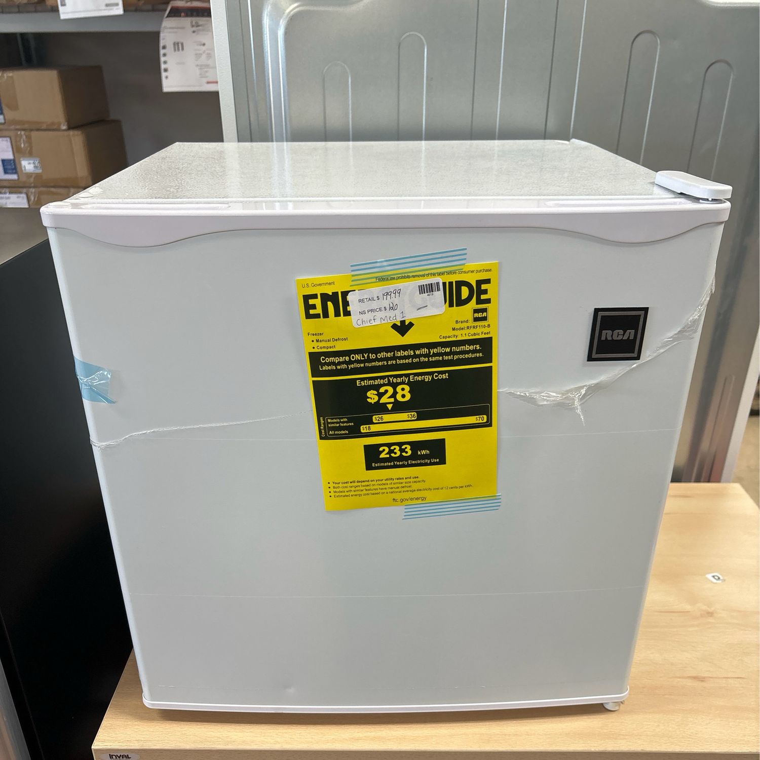 RCA Upright Freezer RFRF110B