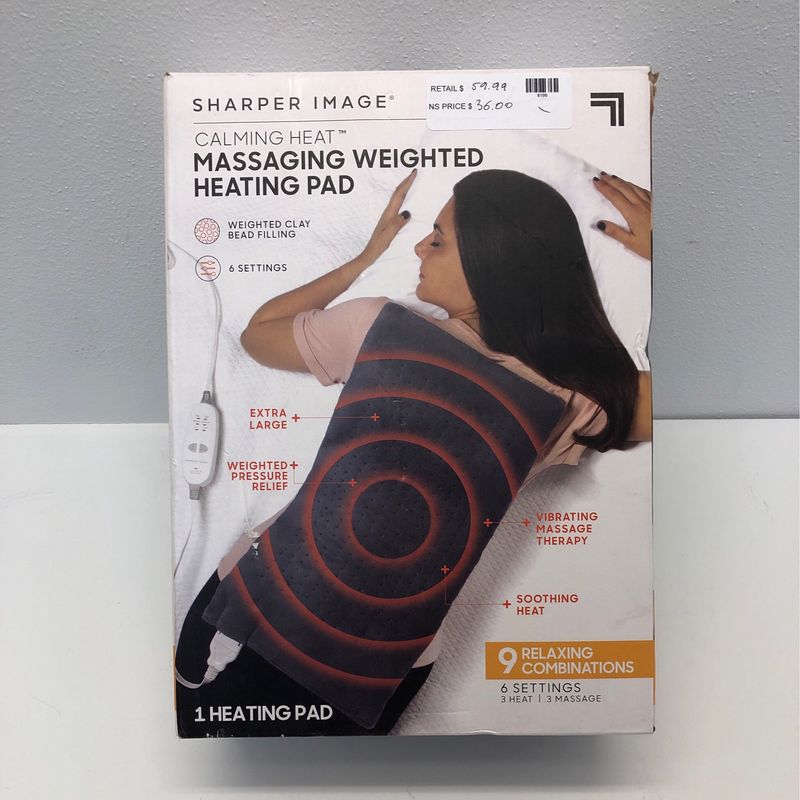 Calming Heat 12 in. x 24 in. Massaging Weighted Heating Pad CWT05112