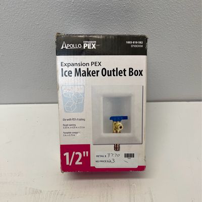 Apollo 1/2 in. Brass PEX-A Barb Icemaker Outlet Box EPXBOXIM