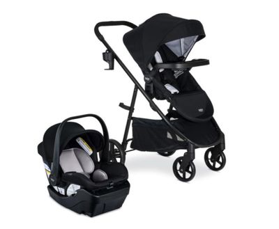 Britax Willow Brook Baby Travel System, Infant Car Seat and Stroller Combo with Aspen Base, ClickTight Technology