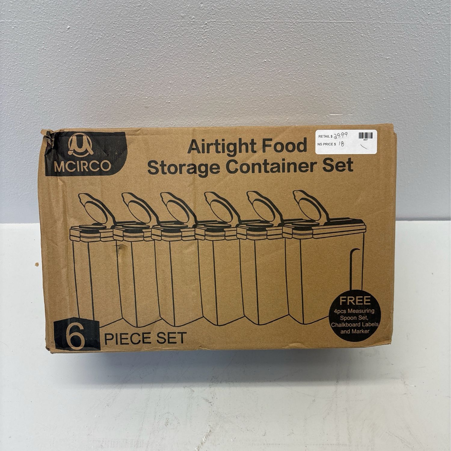 6PC Cereal Storage Containers