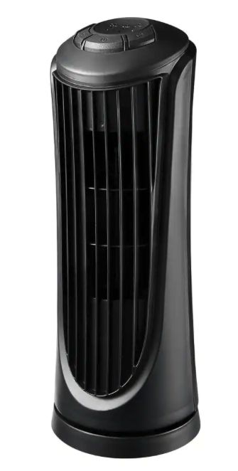 Hampton Bay 14 in. Oscillating Personal Desk Tower Fan in Black FZ-2D