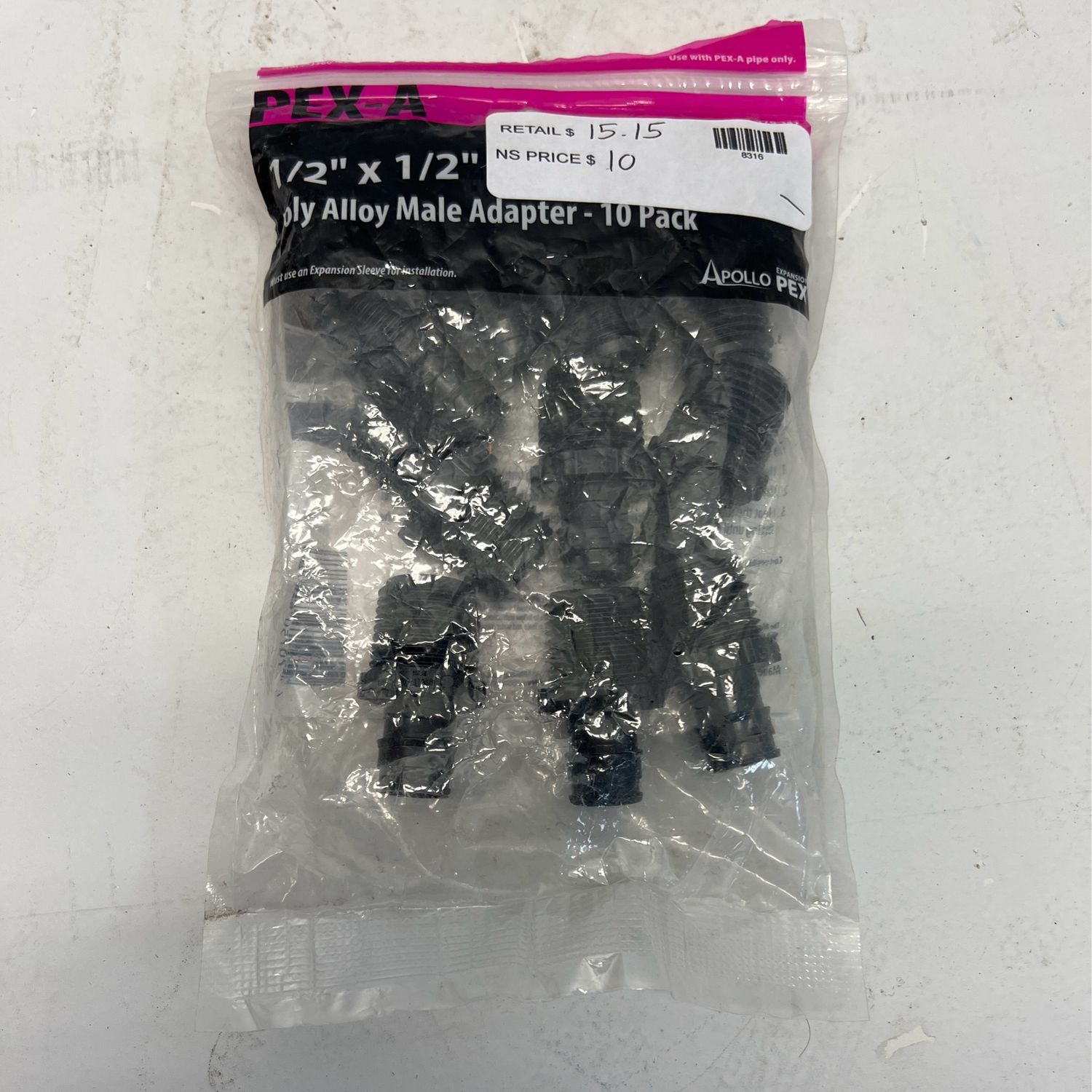 Apollo 1/2 in. Poly-Alloy PEX-A Expansion Barb x 1/2 in. MNPT Male Adapter (10-Pack) EPXPAM1210PK