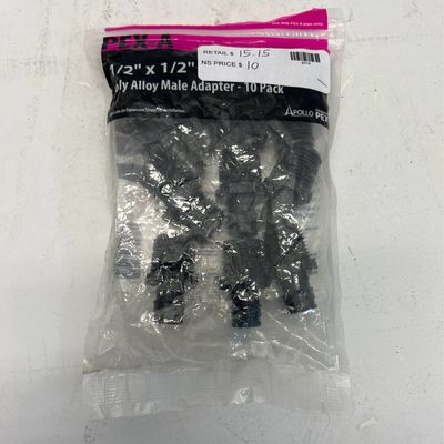 Apollo 1/2 in. Poly-Alloy PEX-A Expansion Barb x 1/2 in. MNPT Male Adapter (10-Pack) EPXPAM1210PK