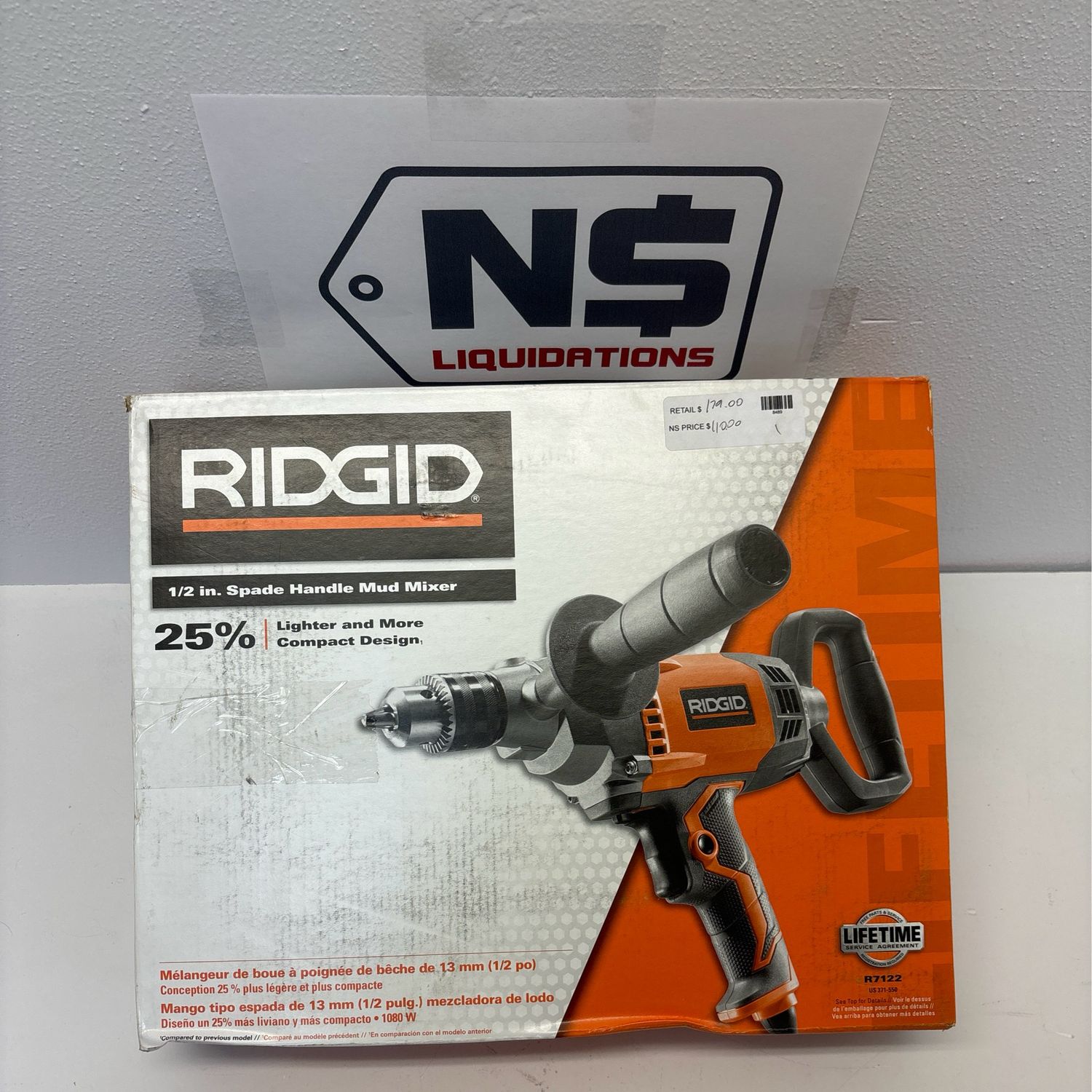 Ridgid 9 Amp Corded 1/2 in. Spade Handle Mud Mixer R7122