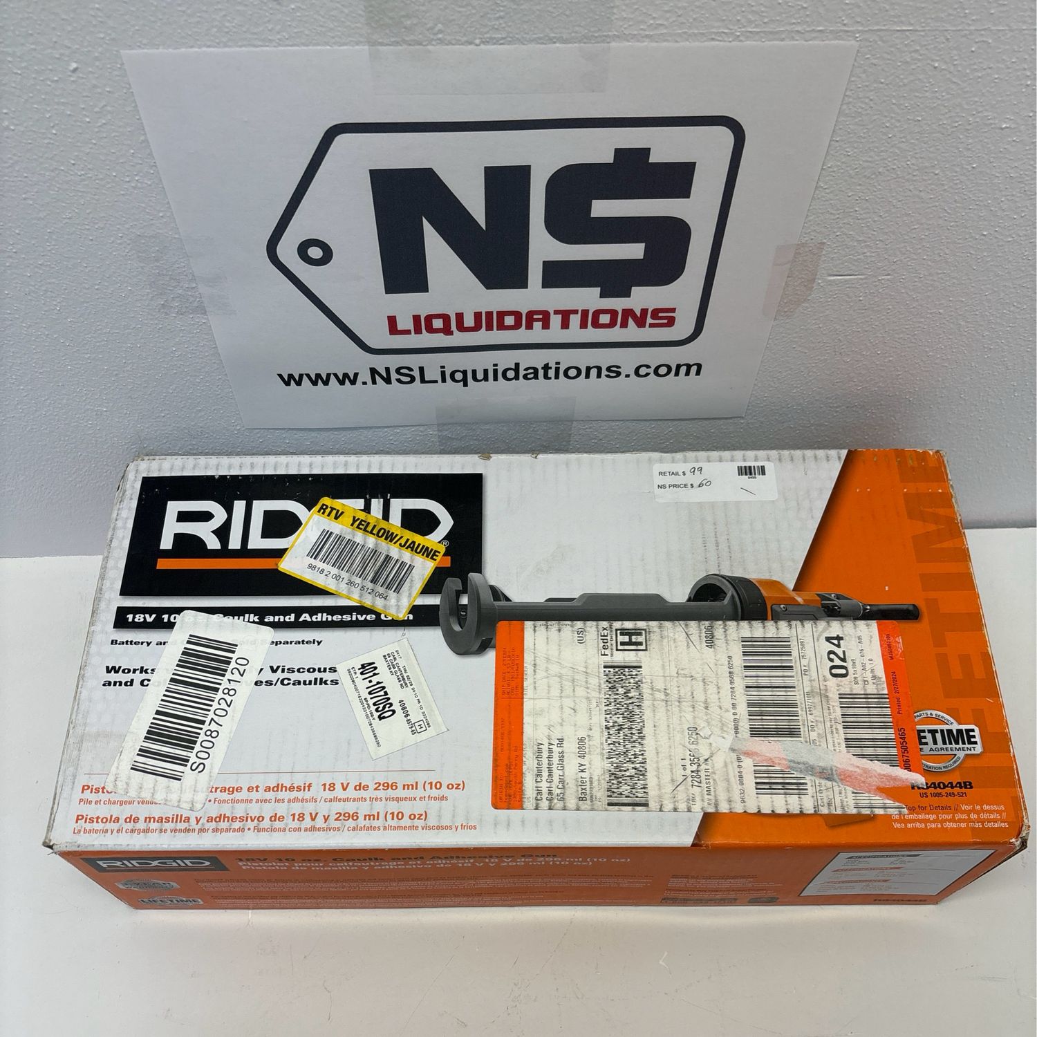 Ridgid 18V Cordless 10 oz. Caulk Gun and Adhesive Gun R84044B