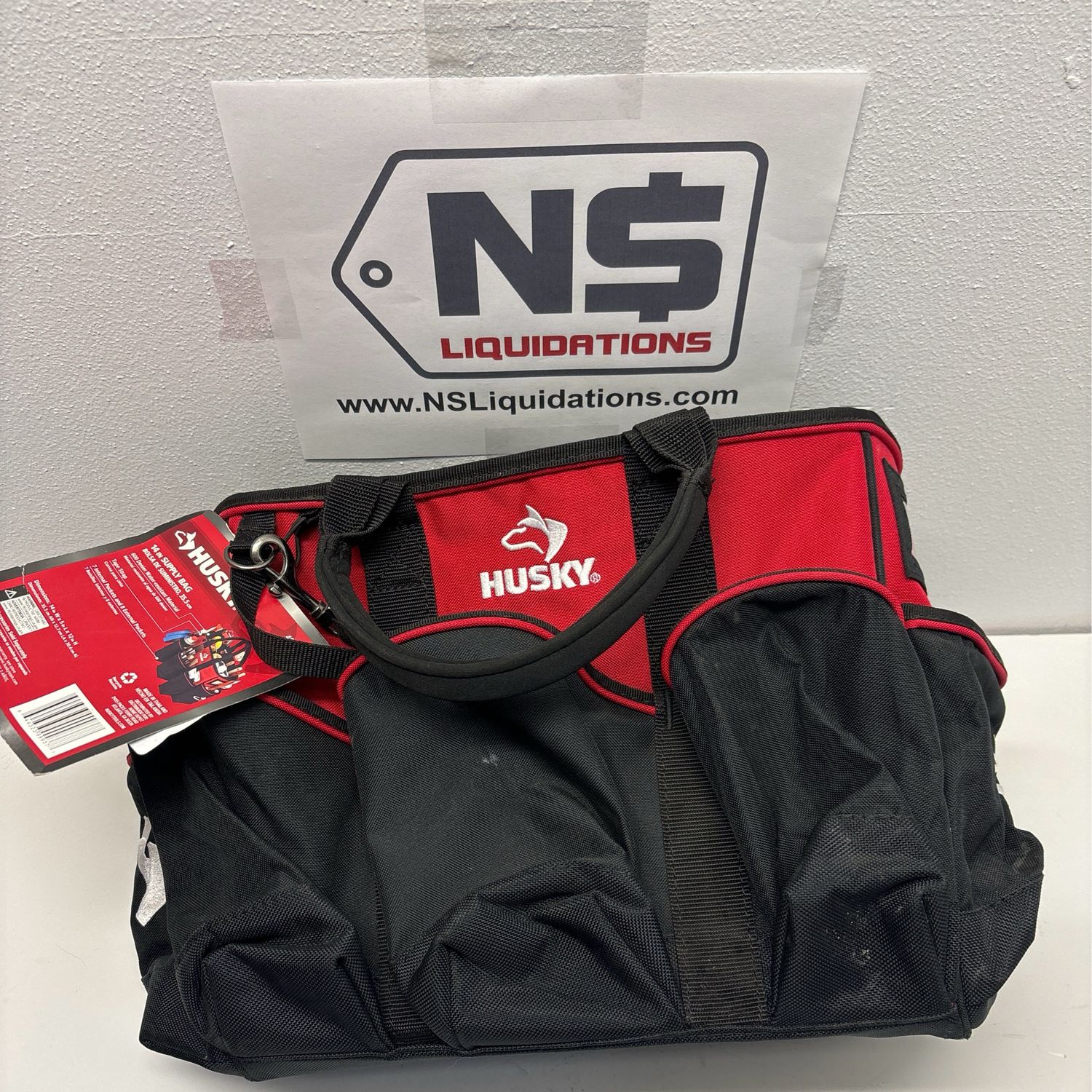 Husky 14 in. 15 Pocket Open Top Supply Tool Bag HD60014-TH