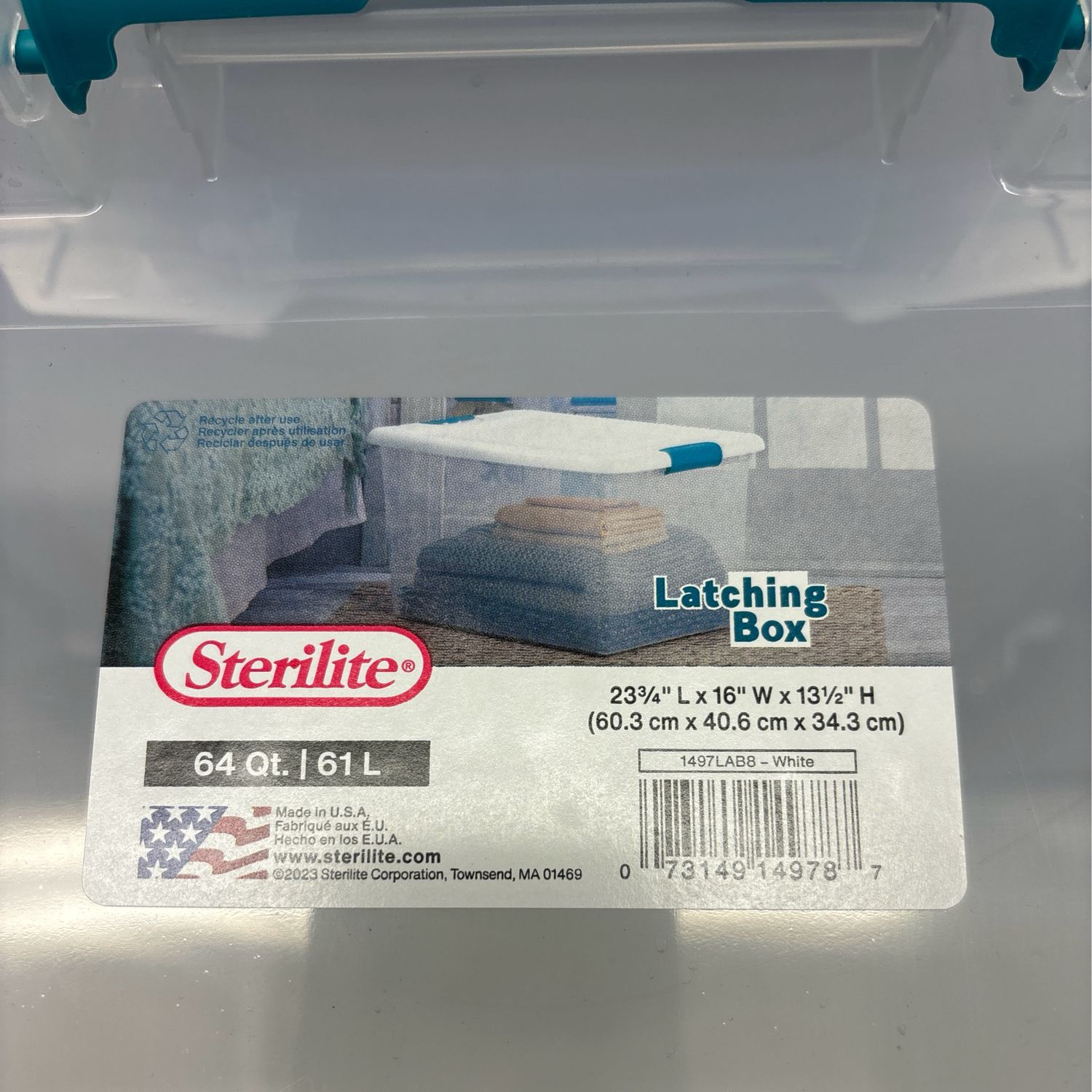 Sterilite 64 Qt. Latching Storage Box 14978006