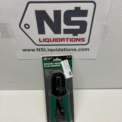 Commercial Electric Ratchet Modular Plug Crimper CE70806