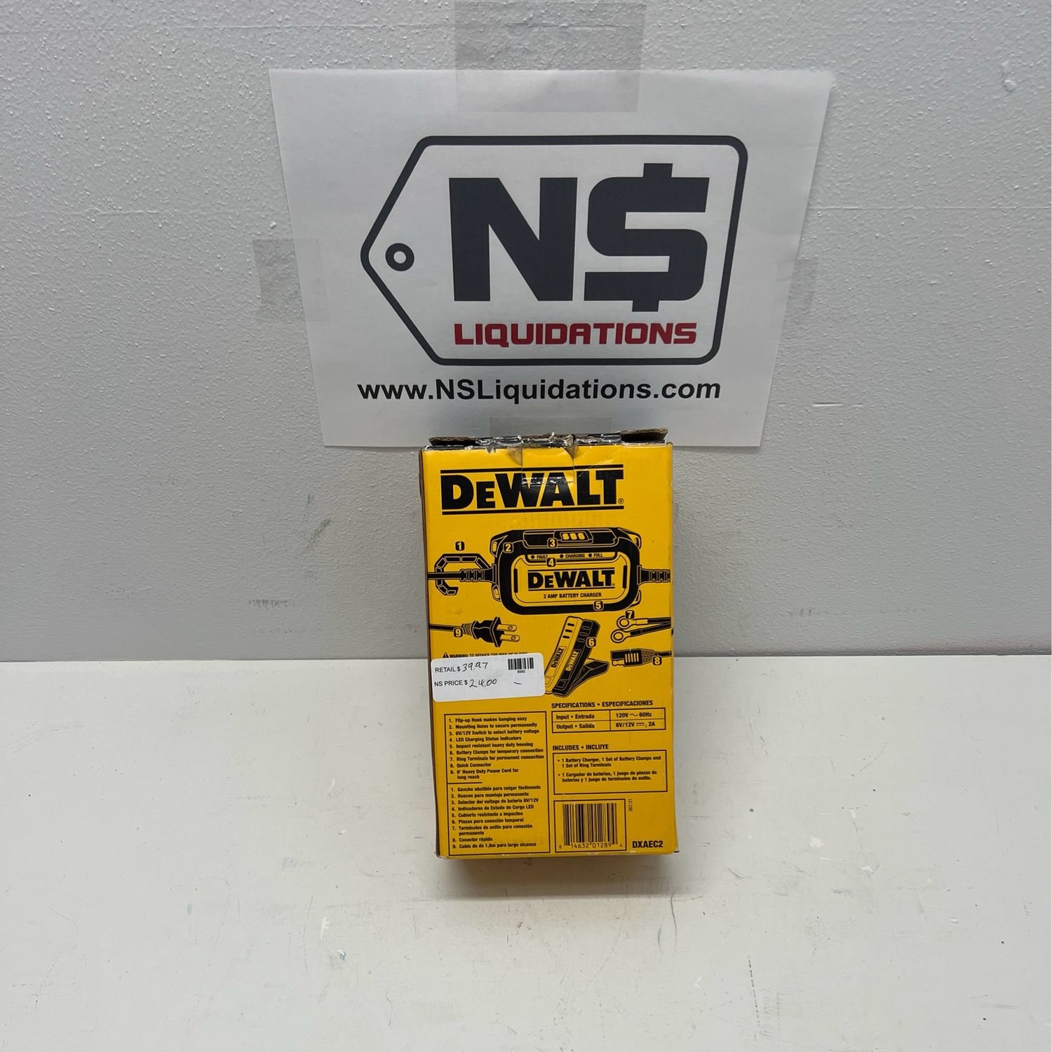 Dewalt Professional 2 Amp Automotive Battery Charger and Maintainer DXAEC2
