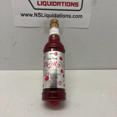 Jordan&#39;s Skinny Mixes Sugar Free Syrup, Cherry Flavor, Fruit Flavored Water Enhancer, Drink Mix for Ice Tea, Lemonade &amp; More, Zero Calorie Flavoring, Keto Friendly, 25.4 Fl Oz, 1 Pack