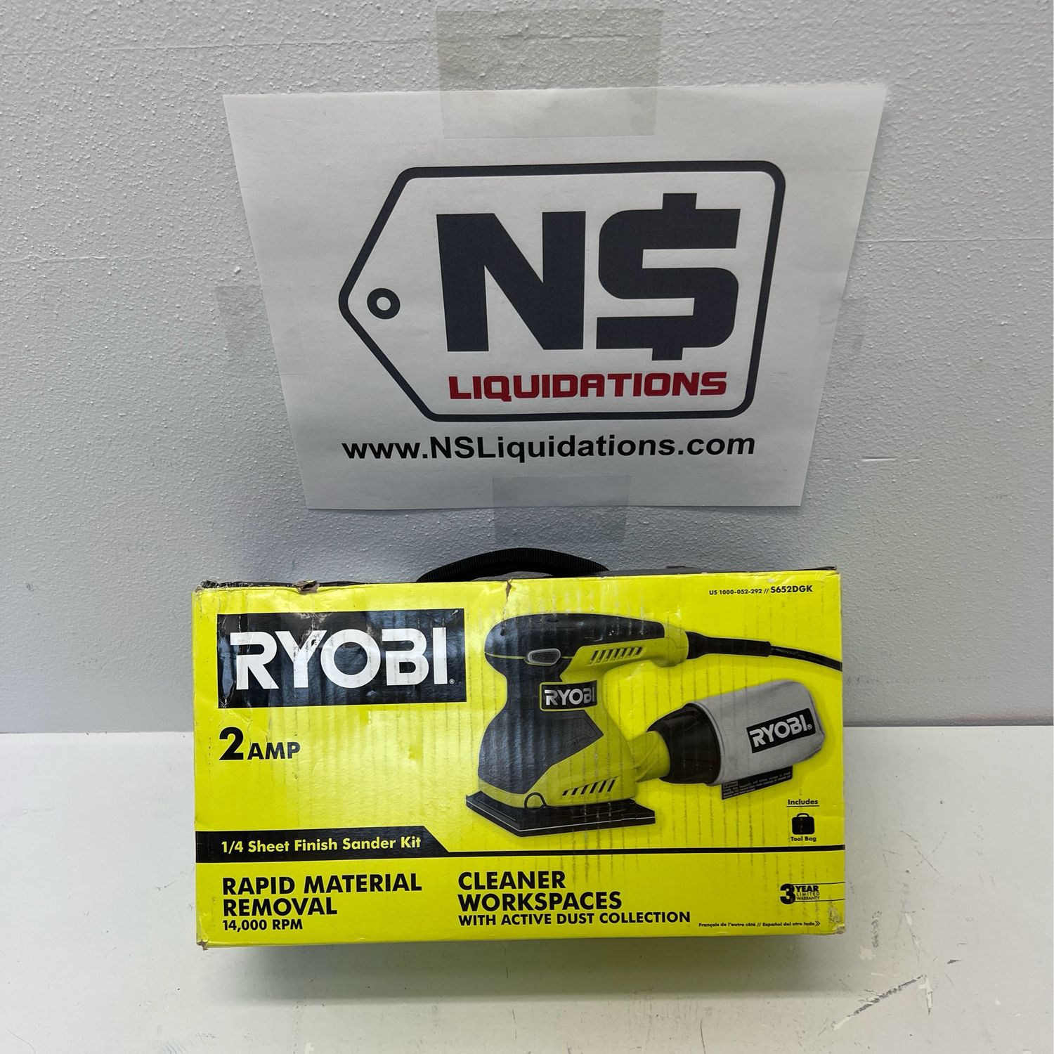 Ryobi 2 Amp Corded 1/4 Sheet Sander S652DGK