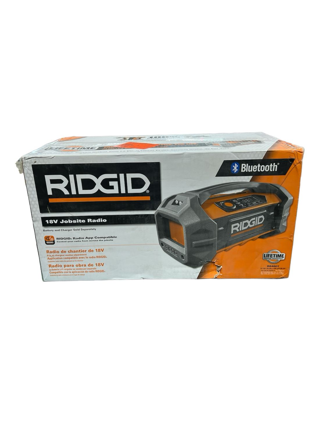 Ridgid 18V Jobsite Radio with Bluetooth Technology (Tool Only) R84027