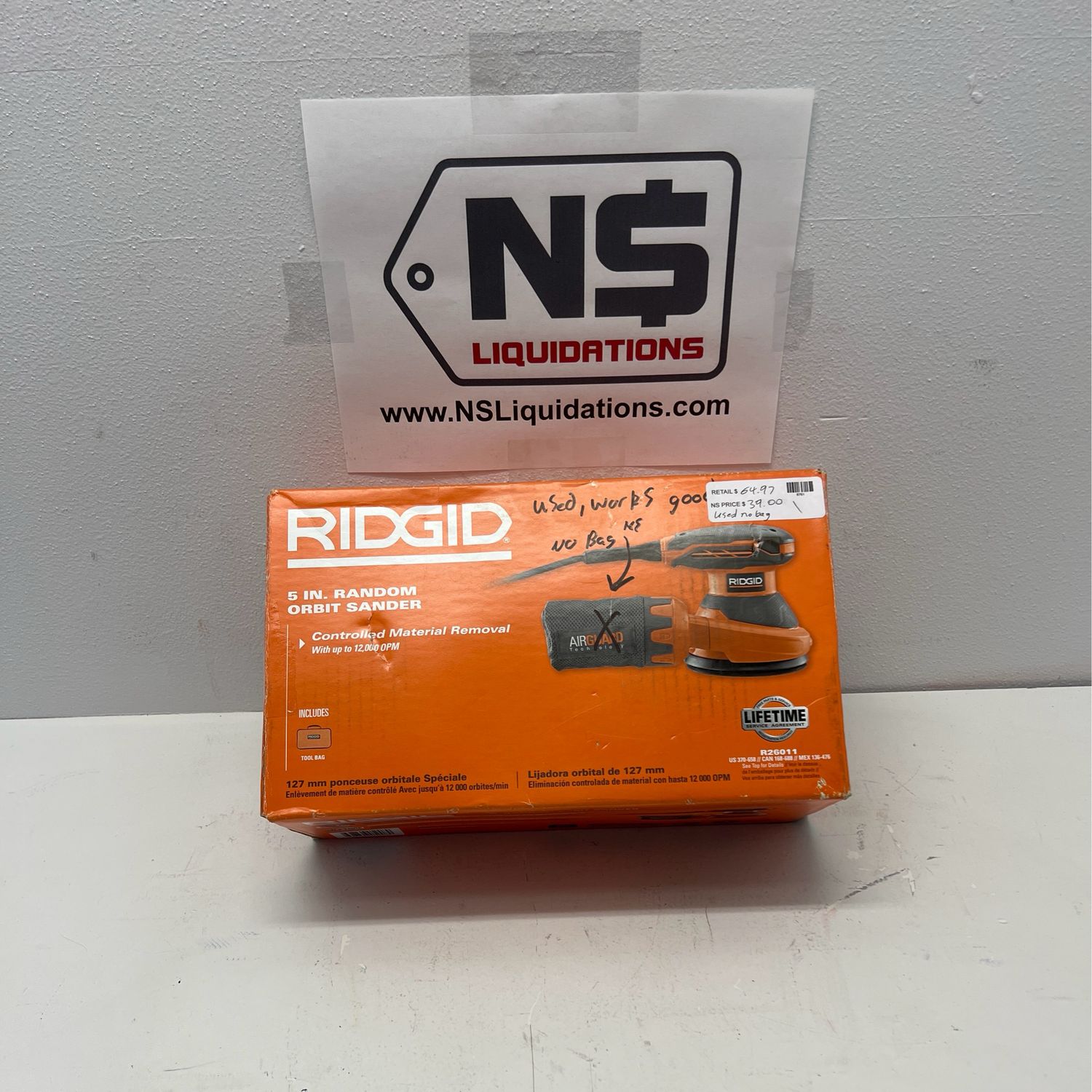 Ridged 3 Amp Corded 5 in. Random Orbital Sander with AIRGUARD Technology R26011