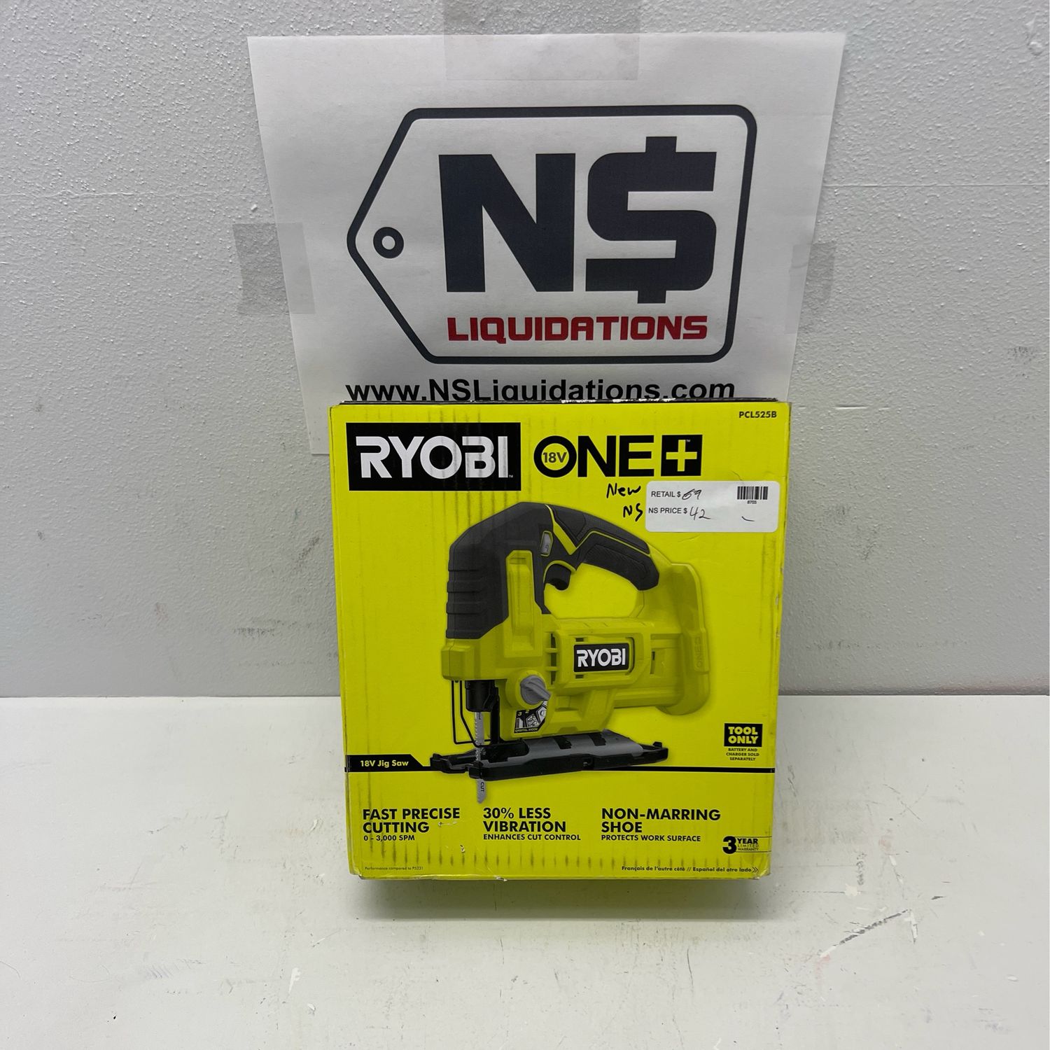 Ryobi ONE+ 18V Cordless Jig Saw (Tool Only) PCL525B