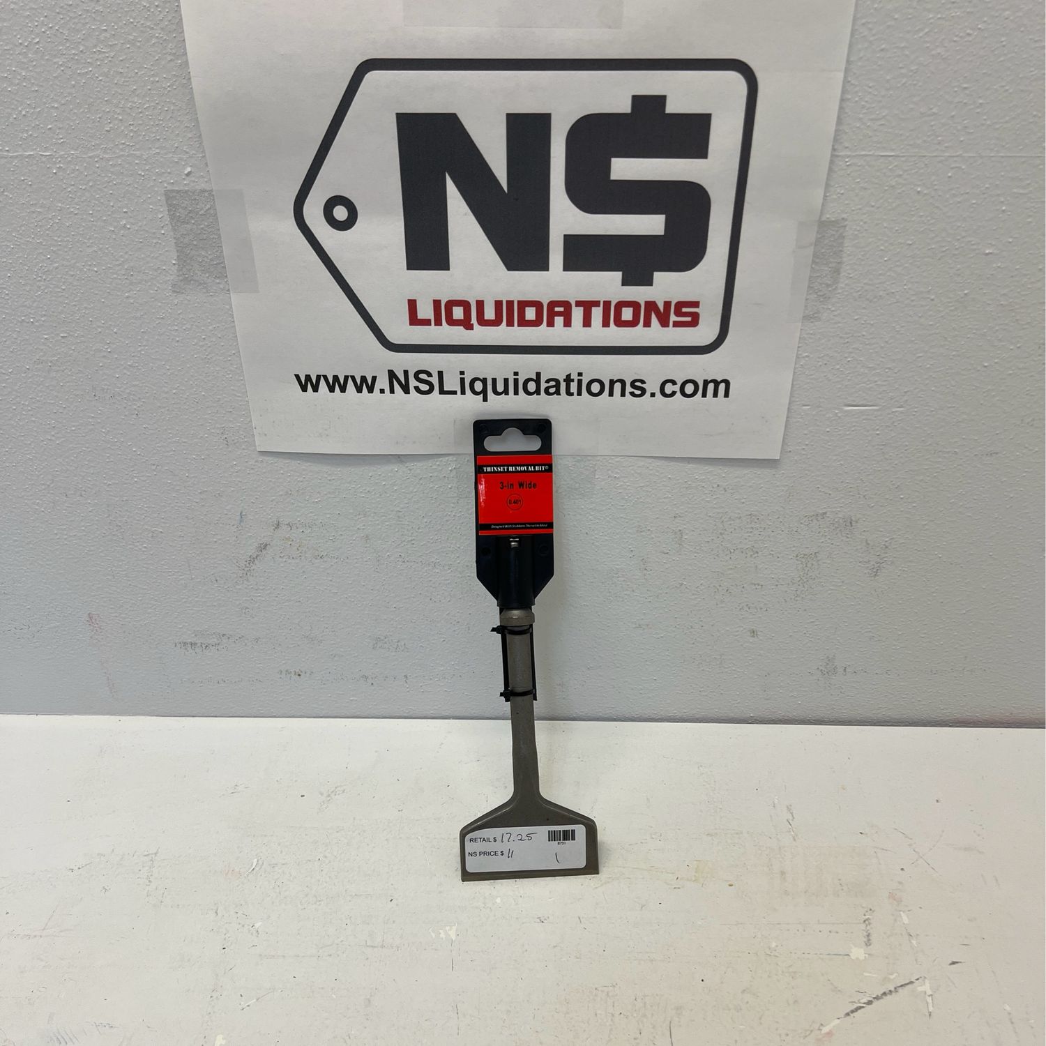 Thinset Removal Bit 3 in. x 7.5 in. Round Shank Scaling Chisel 3TRBRS