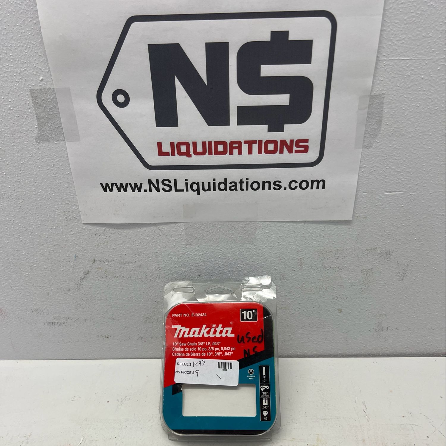 Makita 10 in. Saw Chain, 3/8 in. LP, 0.043 in. E-02434