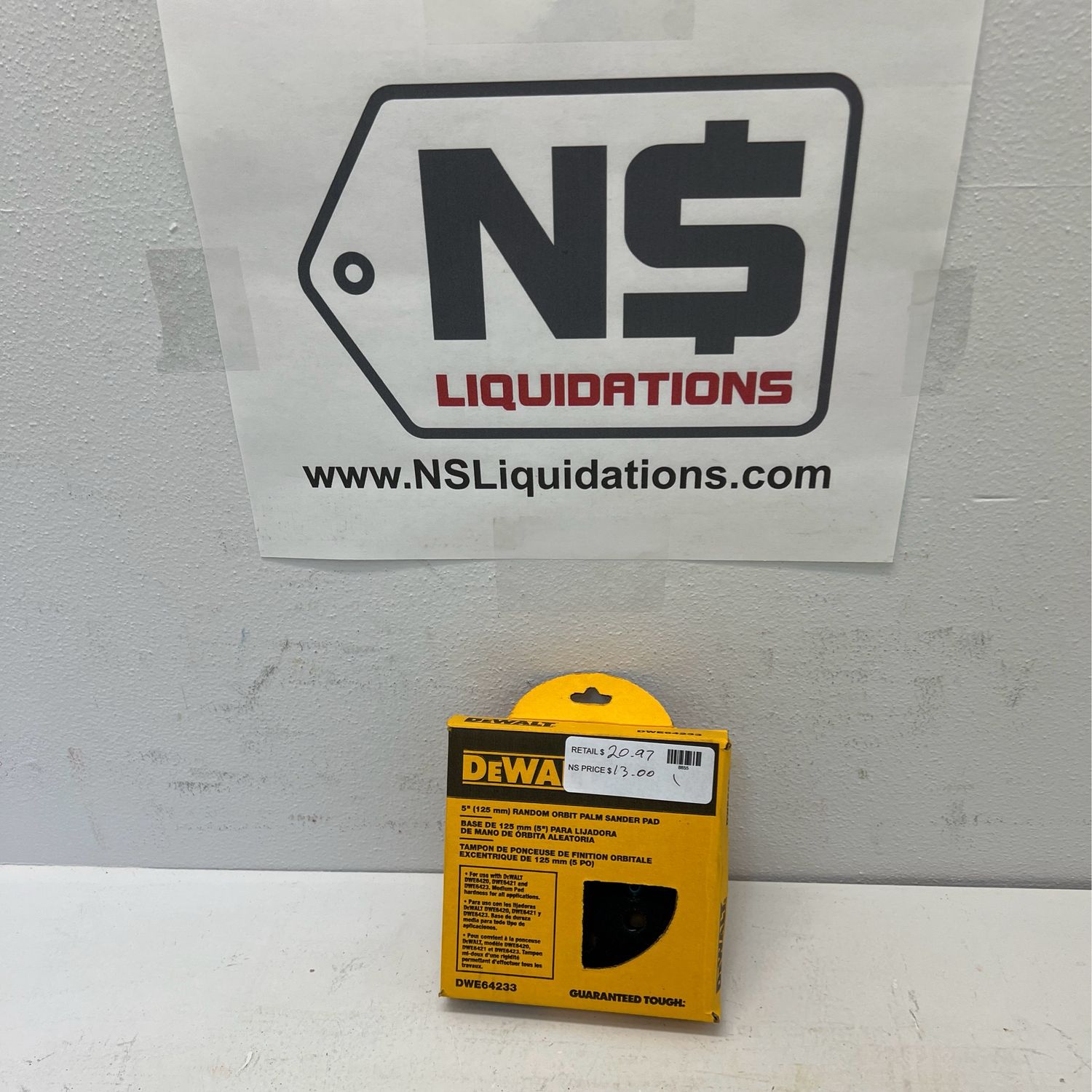 Dewalt 5 in. Random Orbit Palm Sander Pad DWE64233