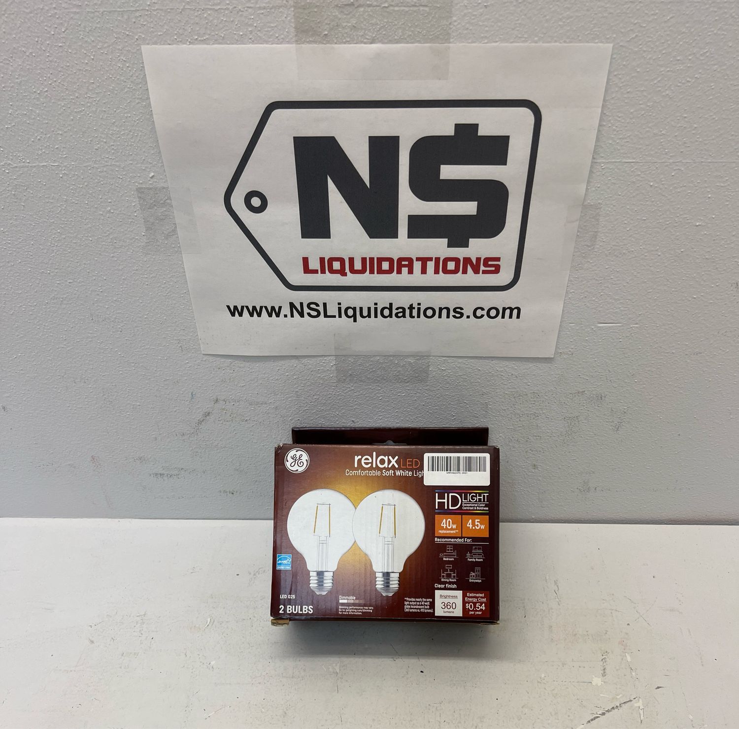 GE Relax LED Light Bulbs, 40 Watt, Soft White, G25 Globe Bulbs, Clear, Medium Base (2 Pack)