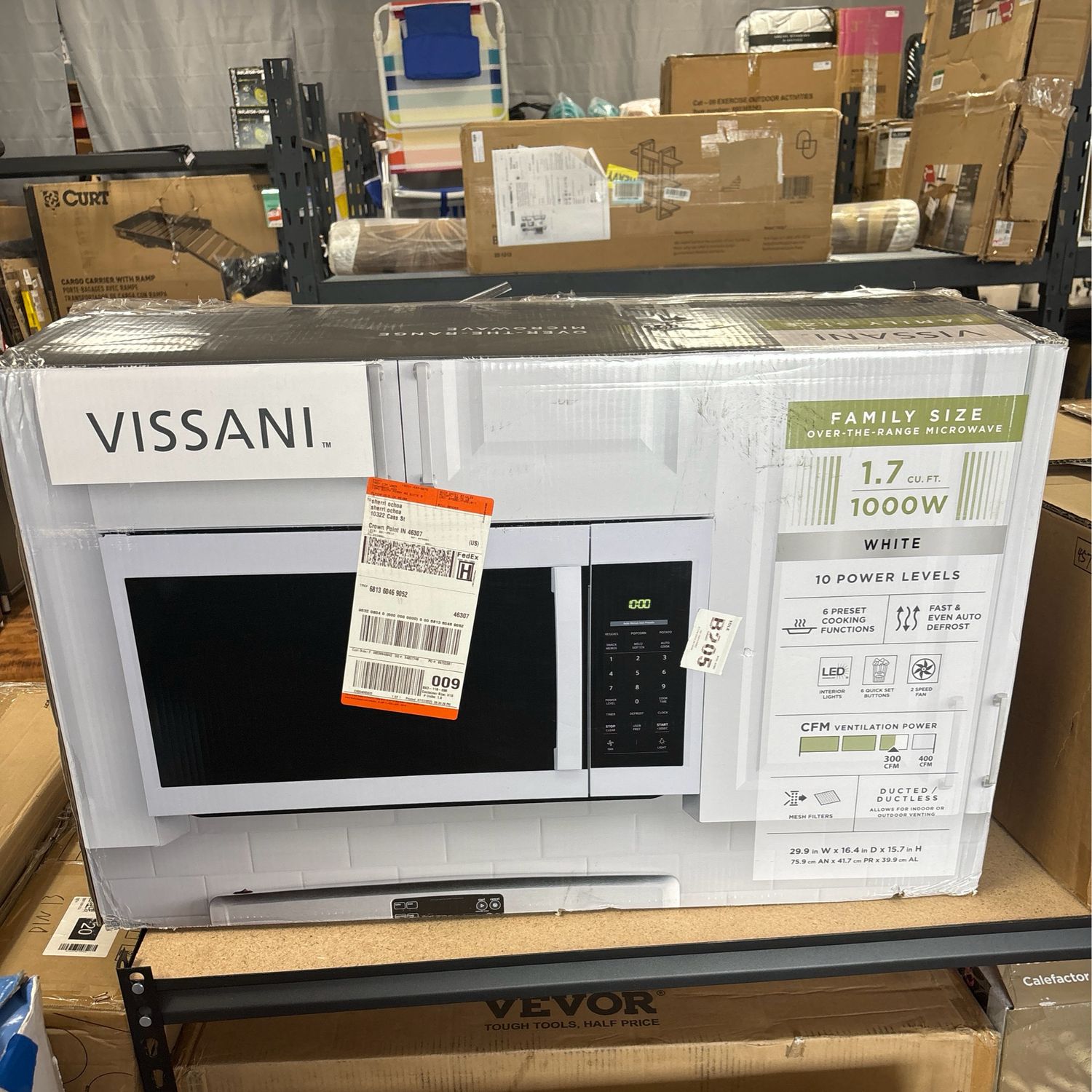 Vissani Family Size Over The Range Microwave HV0170W