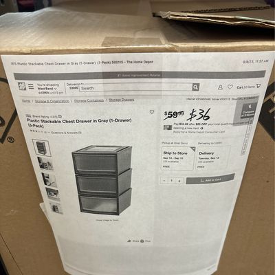 IRIS Plastic Stackable Totes X3 500115