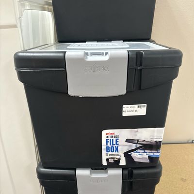 Stores Letter Size File Box W/ Storage Lid