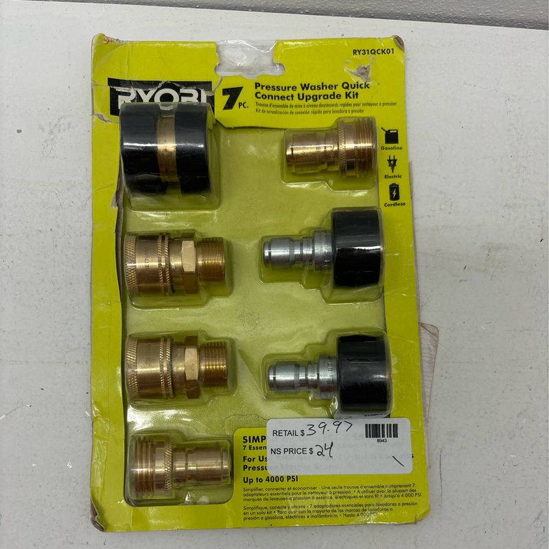 Ryobi 7Piece Pressure Washer Quick Connect Upgrade Kit RY31QCK01