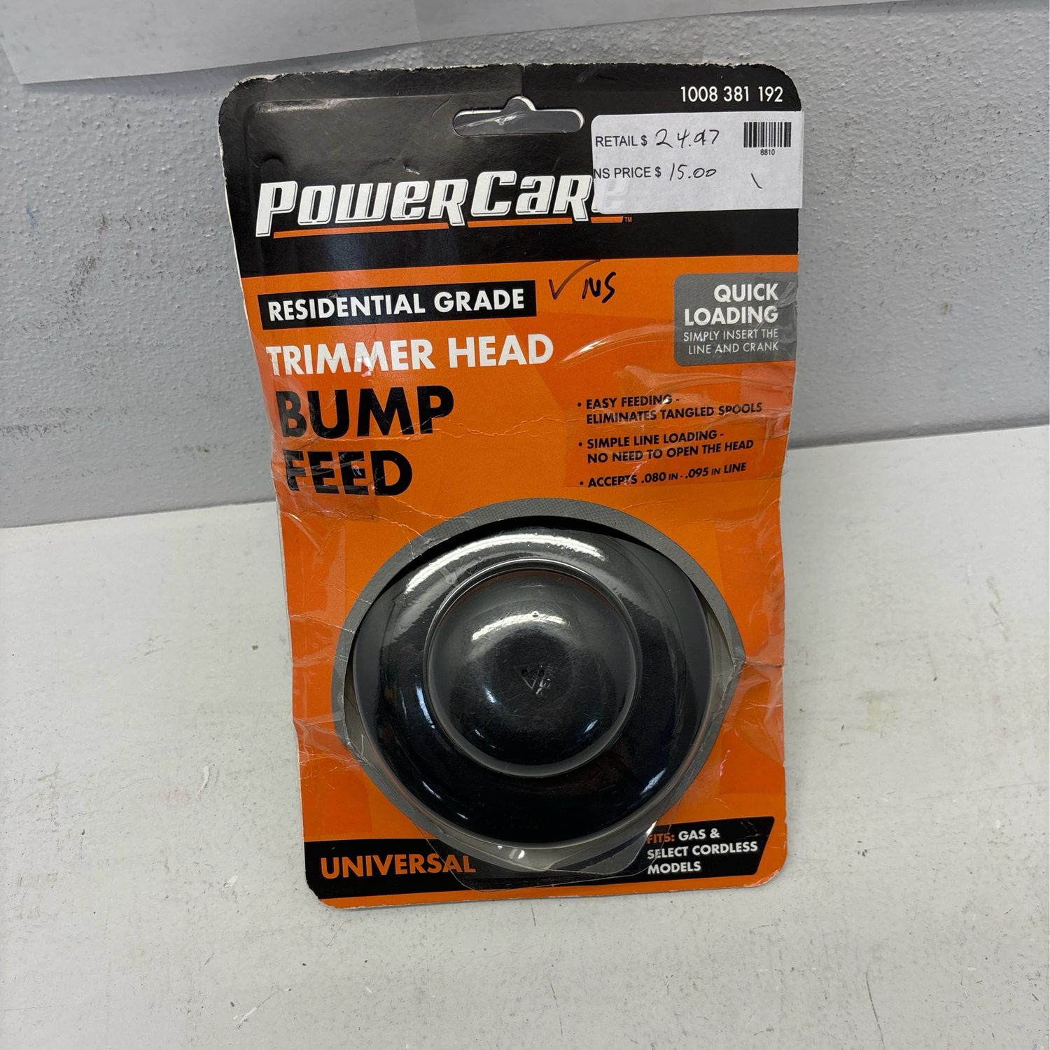 PowerCare Universal Fit Replacement Bump Feed Head for Gas and Select Cordless String Grass Trimmer/Lawn Edger 17626.