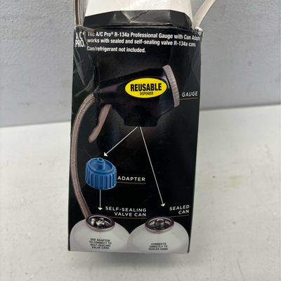 A/C Pro R-134A Professional Gauge with Can Adapter IDQ ACP401-W3 AC Pro