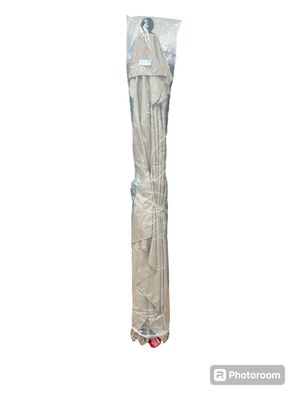 Hampton Bay 6.5 ft. x 10 ft. Aluminum Market Tilt Patio Umbrella in Riverbed No Base