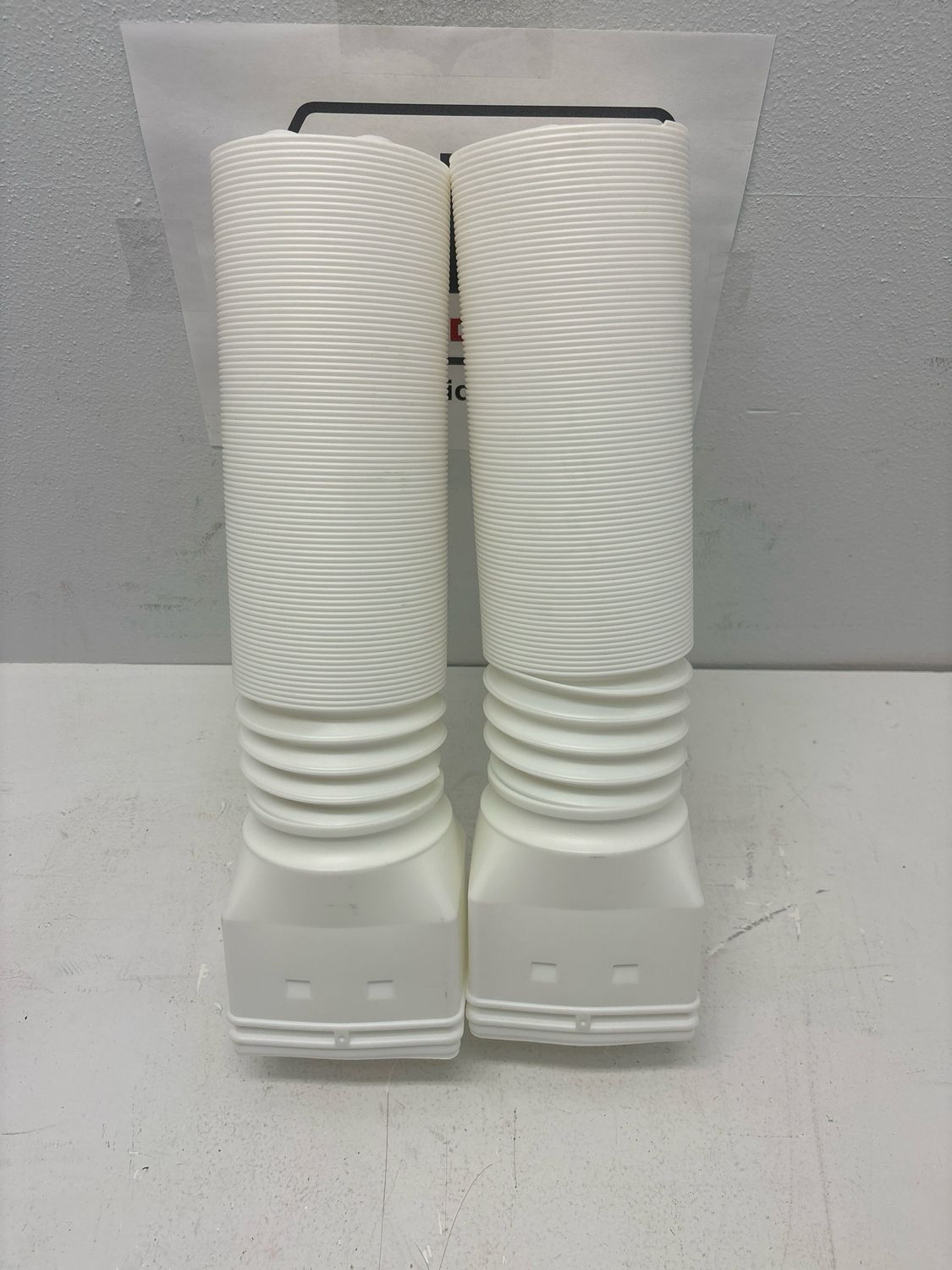 2 Pack Rain Gutter Downspout Extensions Flexible,Drain Downspout Extender Connector 21&quot;-60&quot;,Screws for Included,White