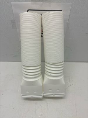 2 Pack Rain Gutter Downspout Extensions Flexible,Drain Downspout Extender Connector 21&quot;-60&quot;,Screws for Included,White
