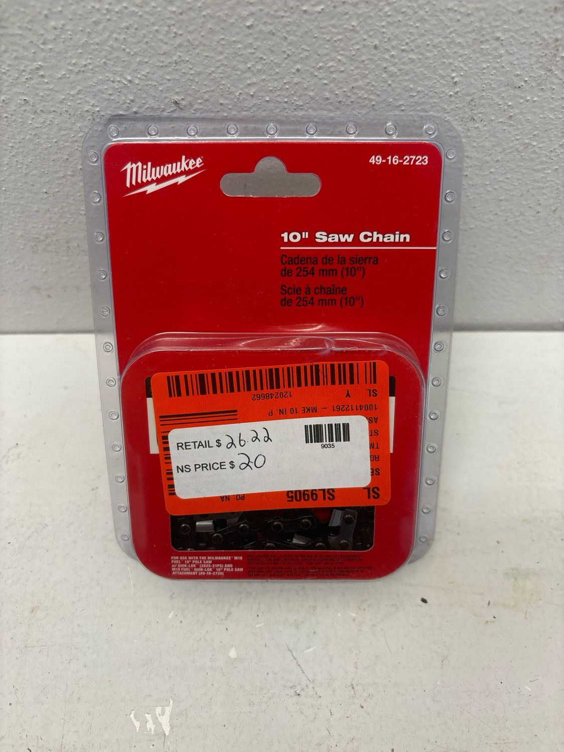 Milwaukee 10 in. Saw Chain 49-16-2723