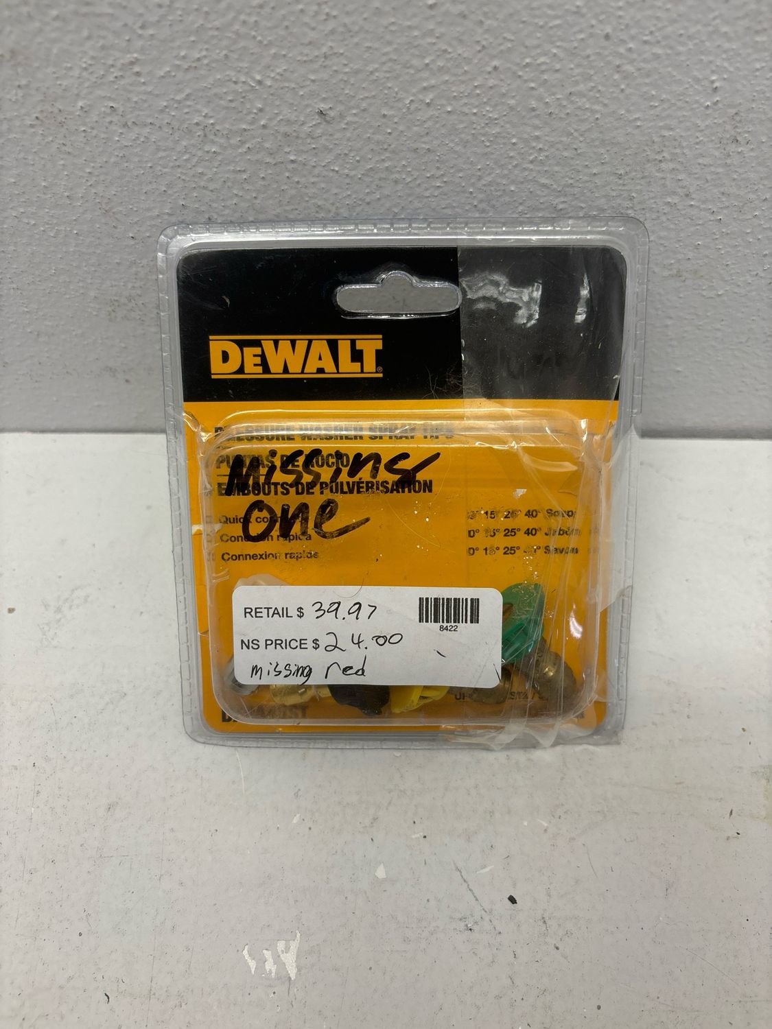 Dewalt Replacement Spray Nozzles with 1/4 in. QC Connections for Hot/Cold Water 4500 PSI Pressure Washers